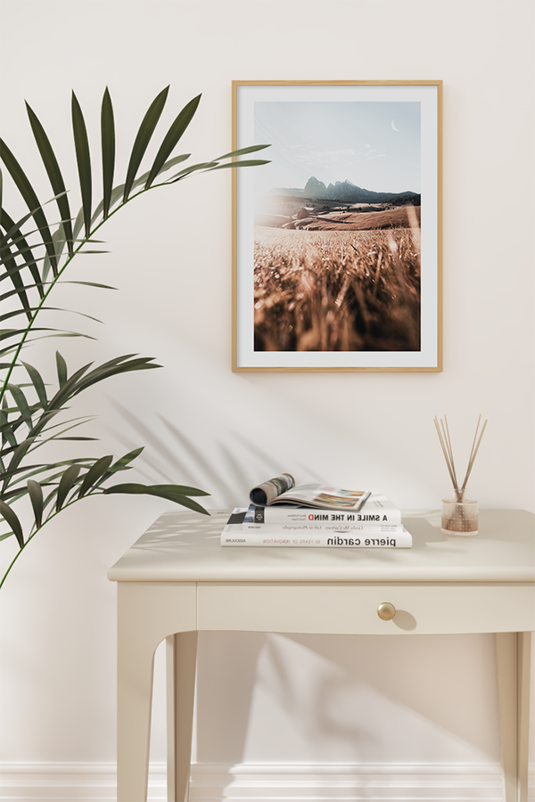 Sunset Grassland Poster