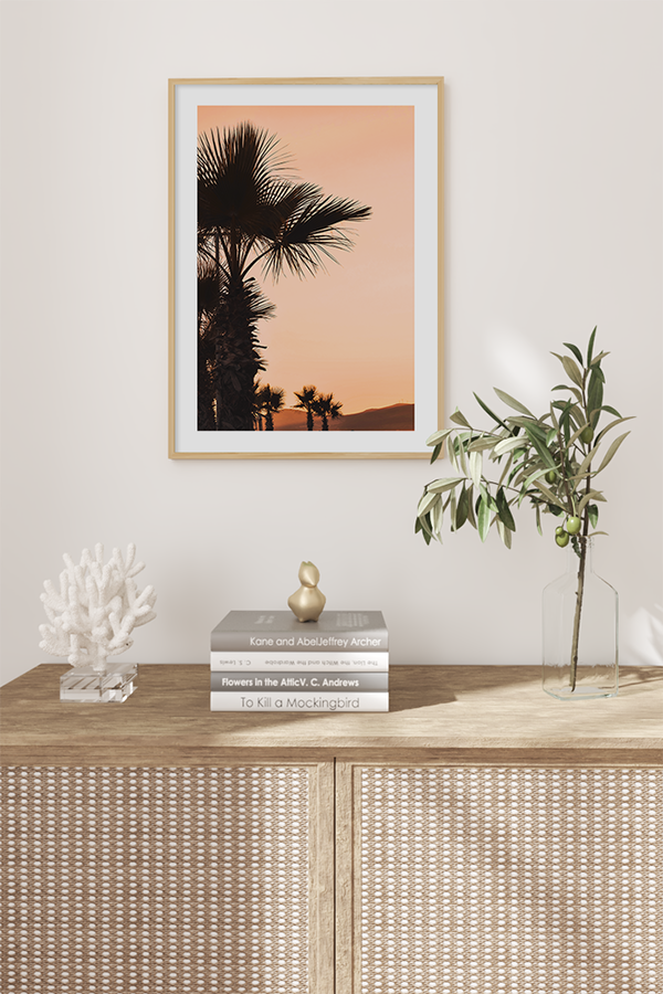 Palm Trees at Sunset Poster