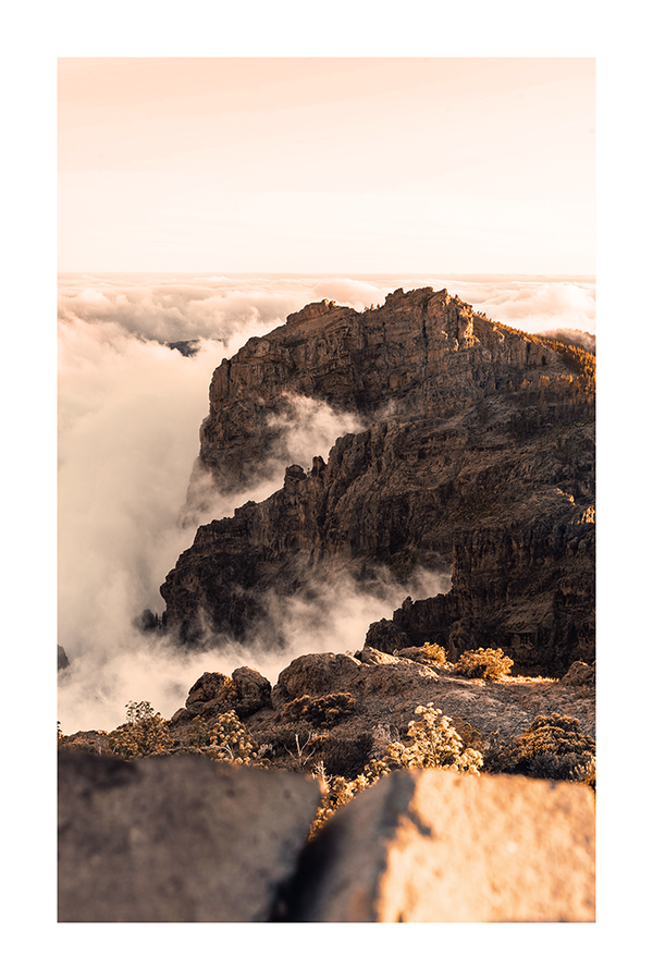 Cloudy Mountains Poster