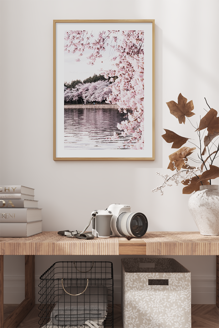 Sakura by The River Poster