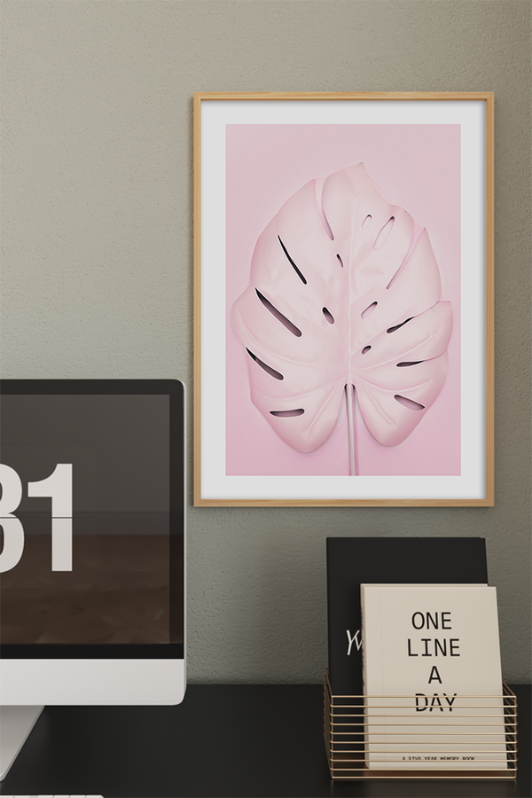 Pink Monstera Poster