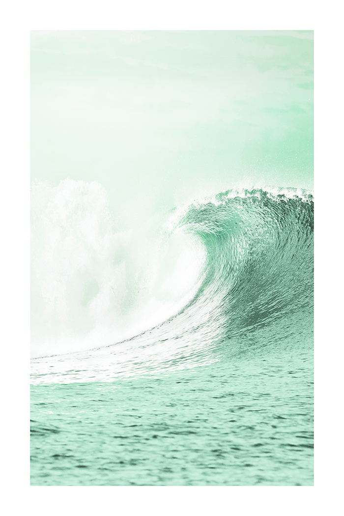 Mint Green Wave Poster