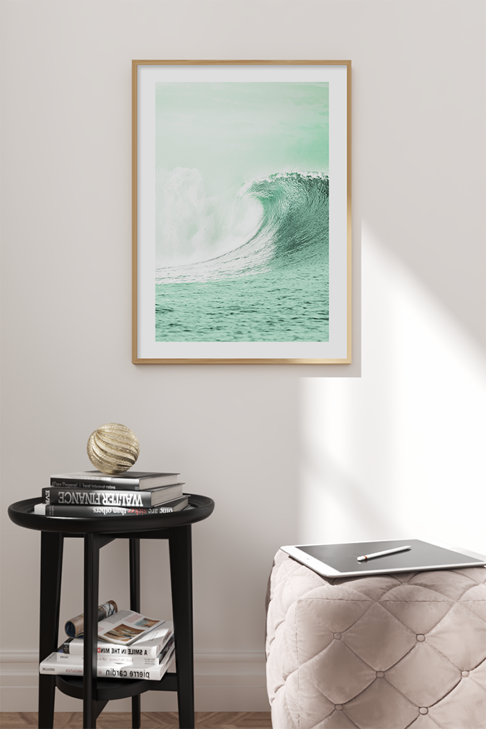 Mint Green Wave Poster