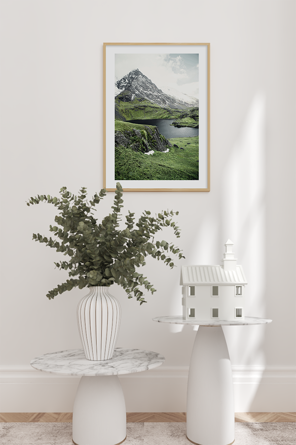 Lake Under the Snowy Mountain Poster