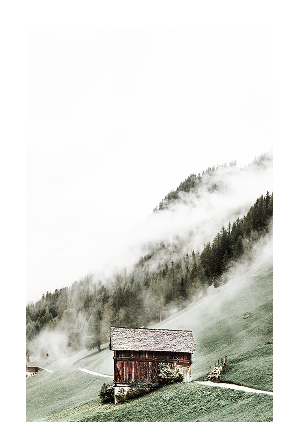 Wooden House Under the Mountain Poster