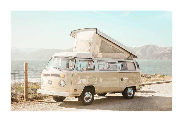 Beige Travel RV Poster