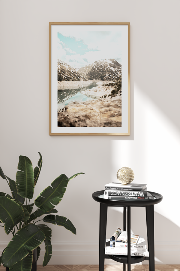 Snow Mountain Scenery Poster