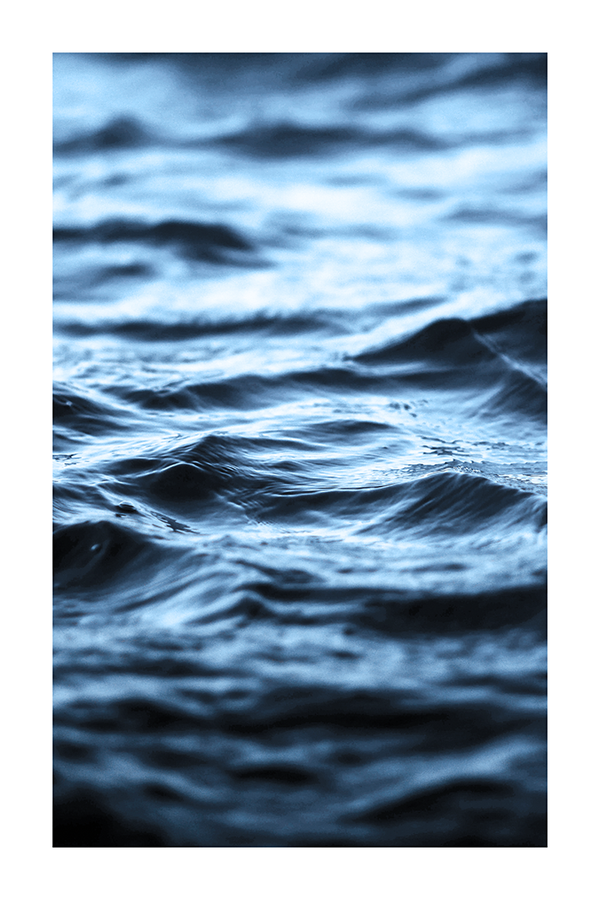 Dark Blue Oceanwater Close Up Poster