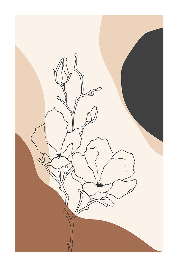 Blooming Line Art Print