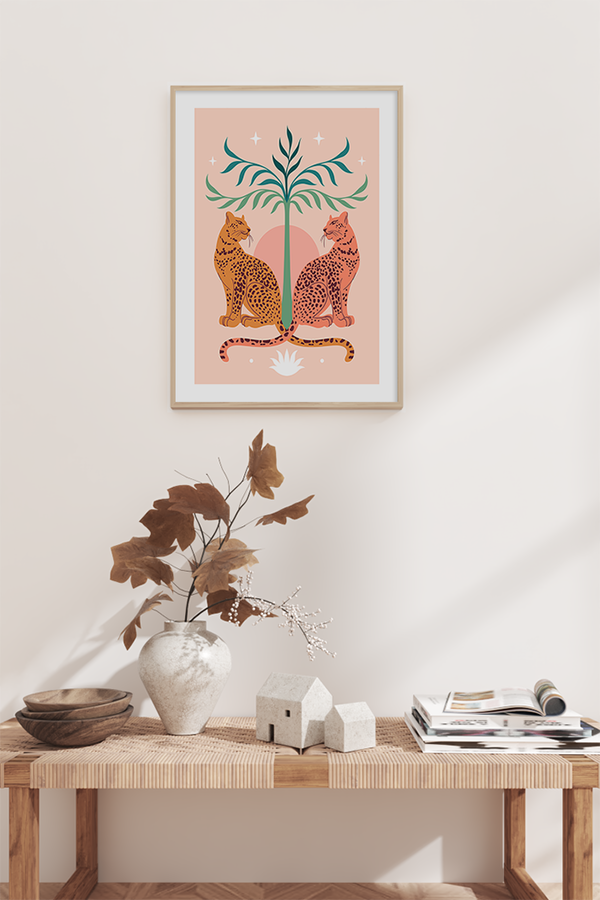 Leopard Illustration Poster