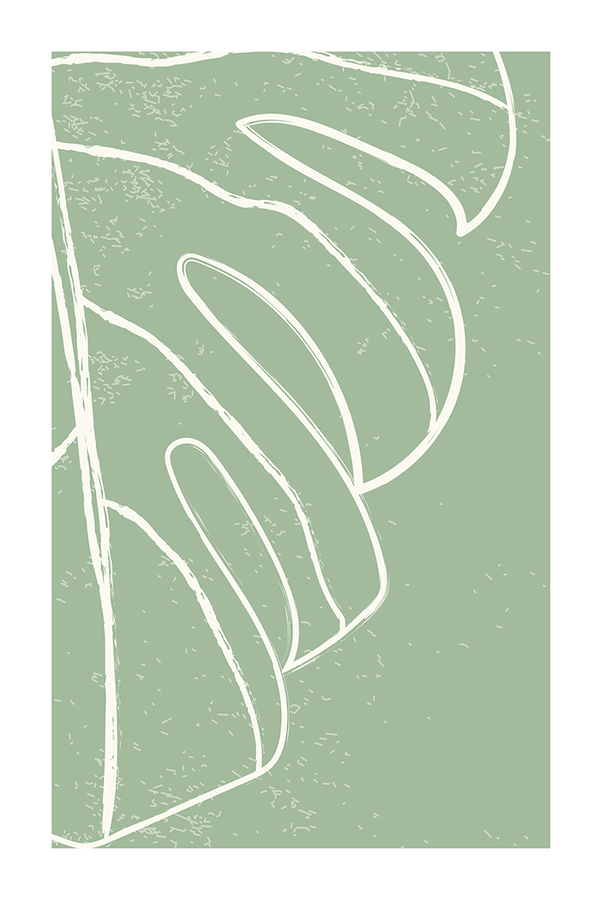 Monstera Line Art Poster No.2