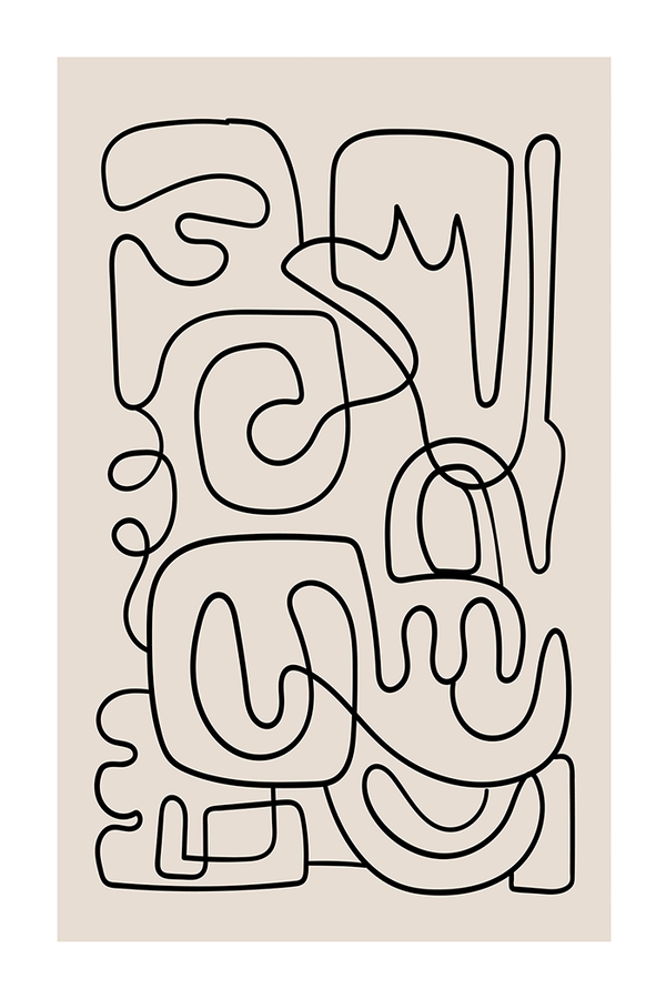 Line Curves Art Print