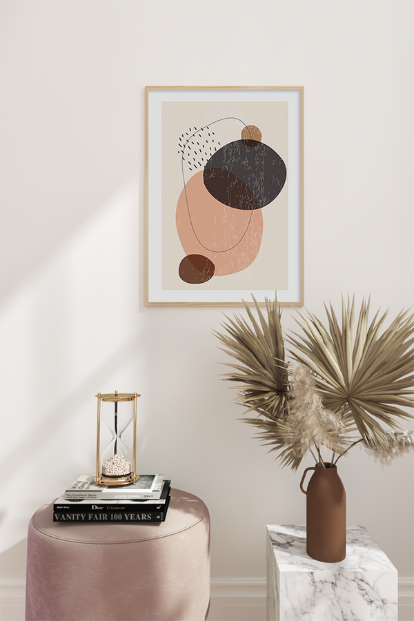 Neutral Abstract Shape Art Print