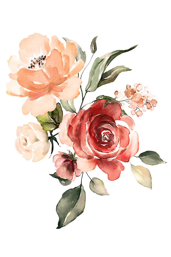 Watercolor Flowers Illustration Poster