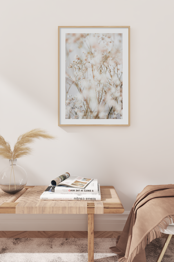 White Flower Photo Poster