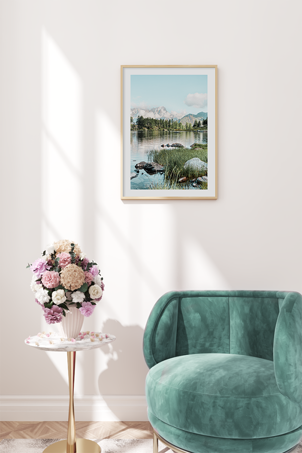 Spring River Landscape Poster