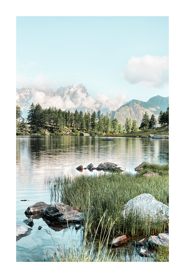 Spring River Landscape Poster