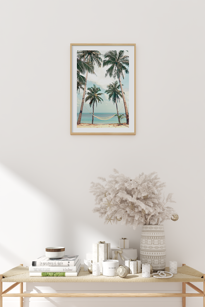 Summery Coconut Trees Poster