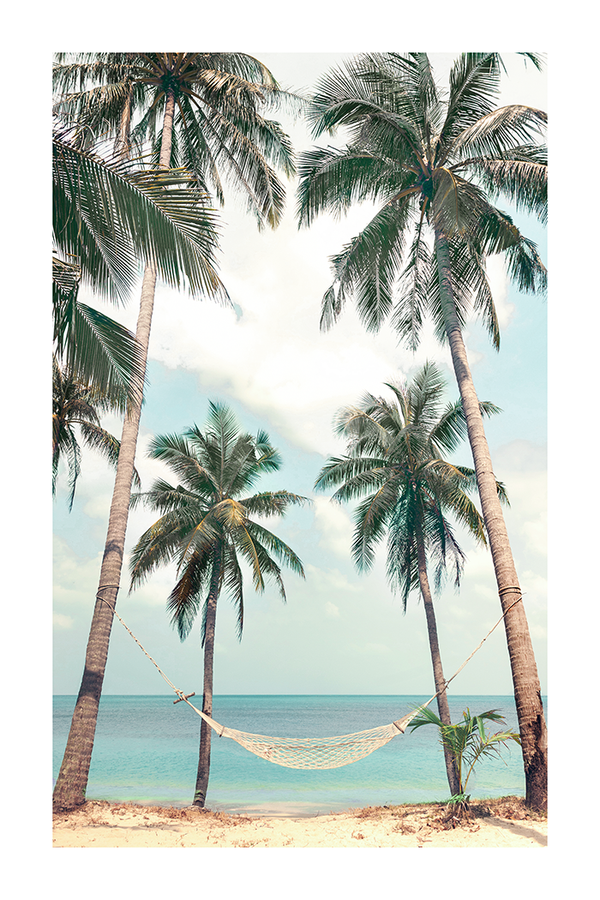 Summery Coconut Trees Poster