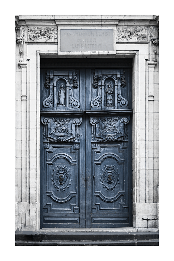 Dark Blue Door Poster