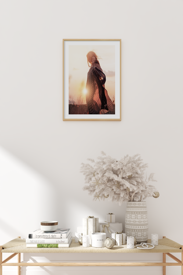 Boho Girl in the Dawn Poster