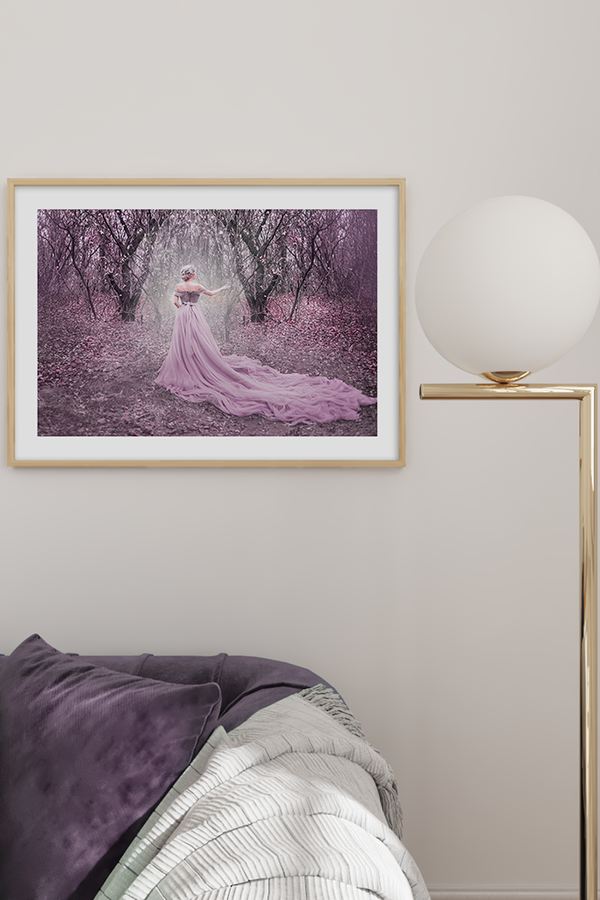 Women in Purple Forest Poster