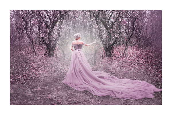 Women in Purple Forest Poster