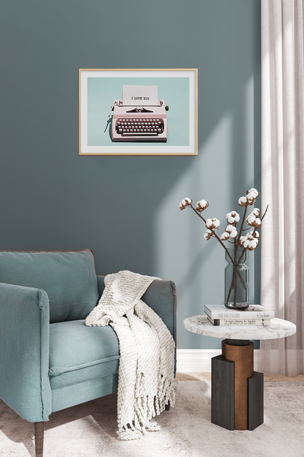 Pink Typewriter Poster