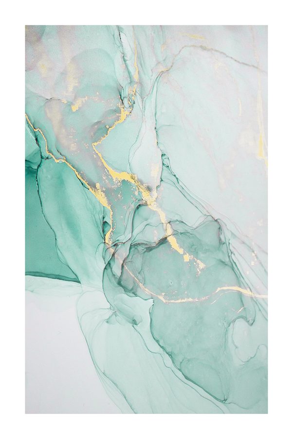 Watercolor Mint Green Poster