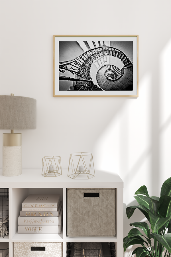 Vintage Circular Stairs Poster