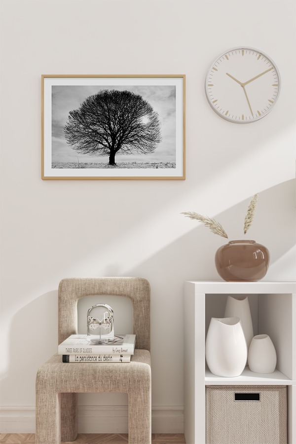 Monochrome Tree Poster