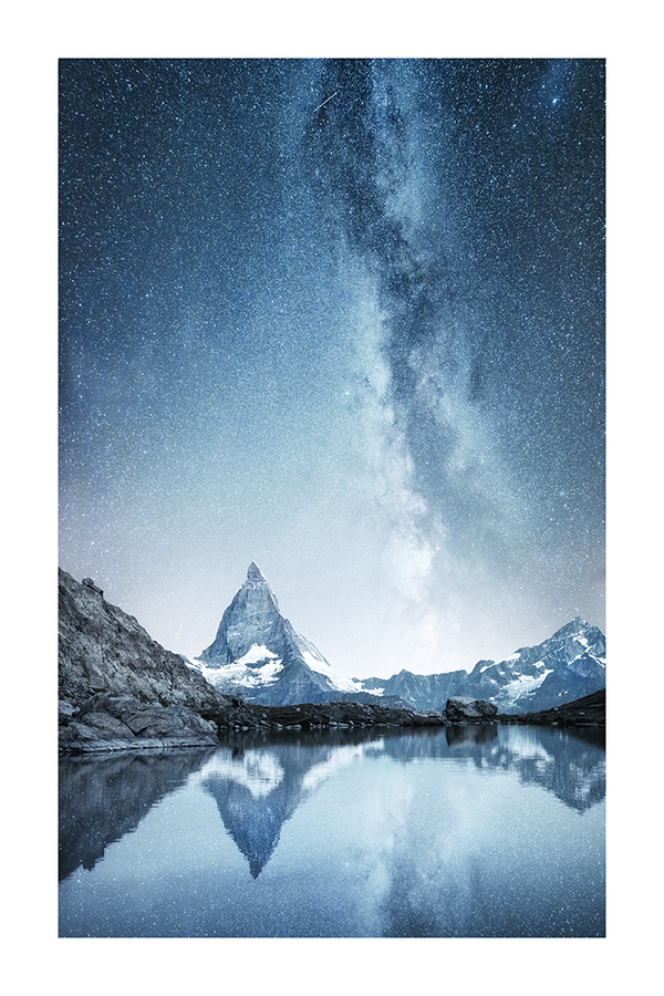 Blue Starry Sky Poster