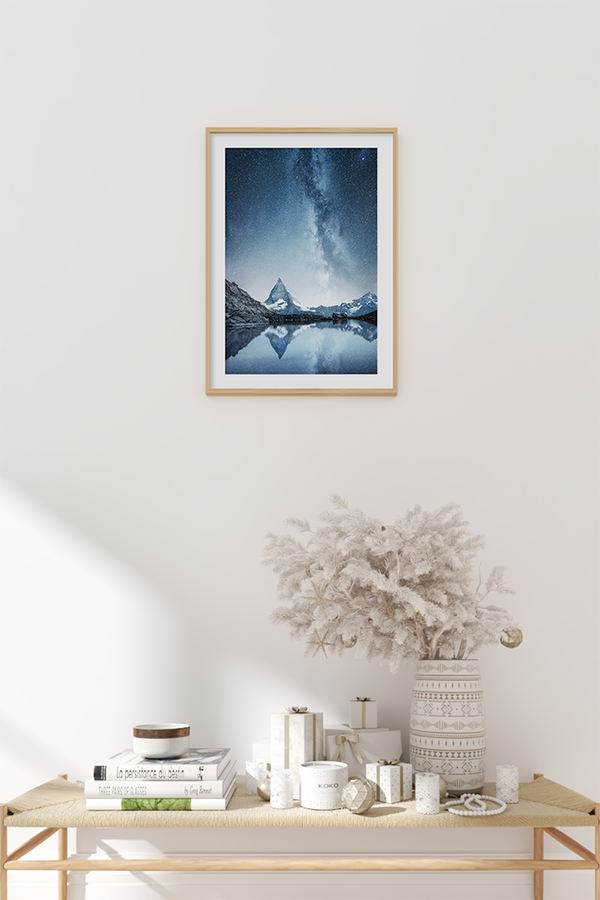 Blue Starry Sky Poster