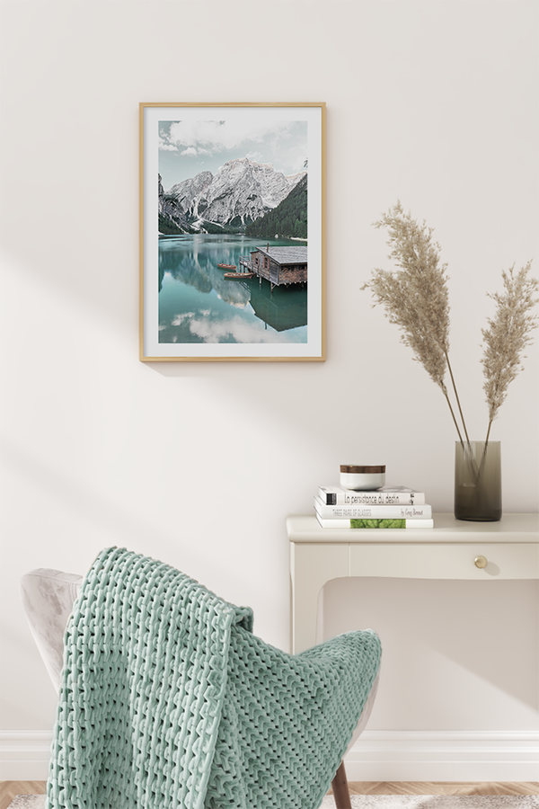 Wooden House on the Lake Poster