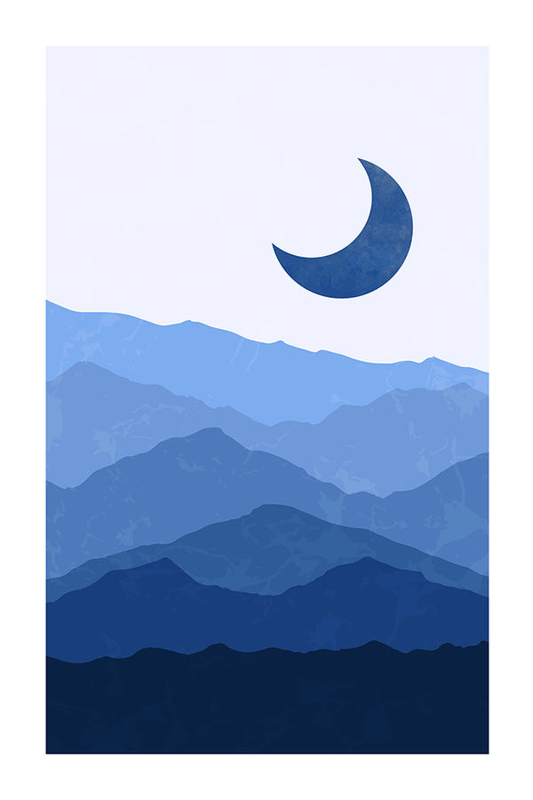 Blue Mountains Illustration Poster No.2