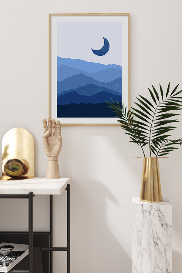 Blue Mountains Illustration Poster No.2