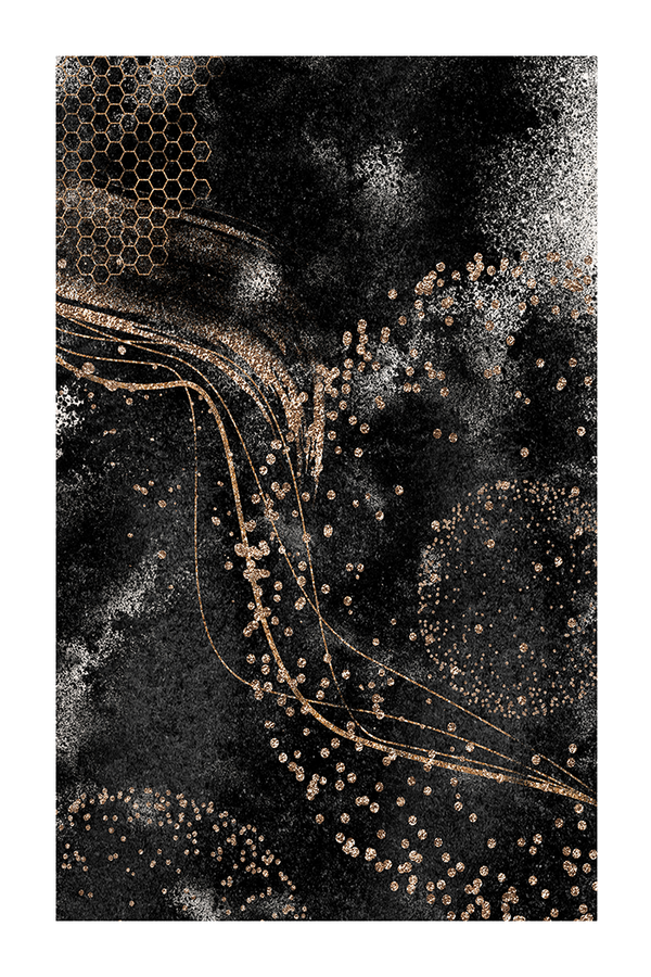 Golden and Black Texture Art