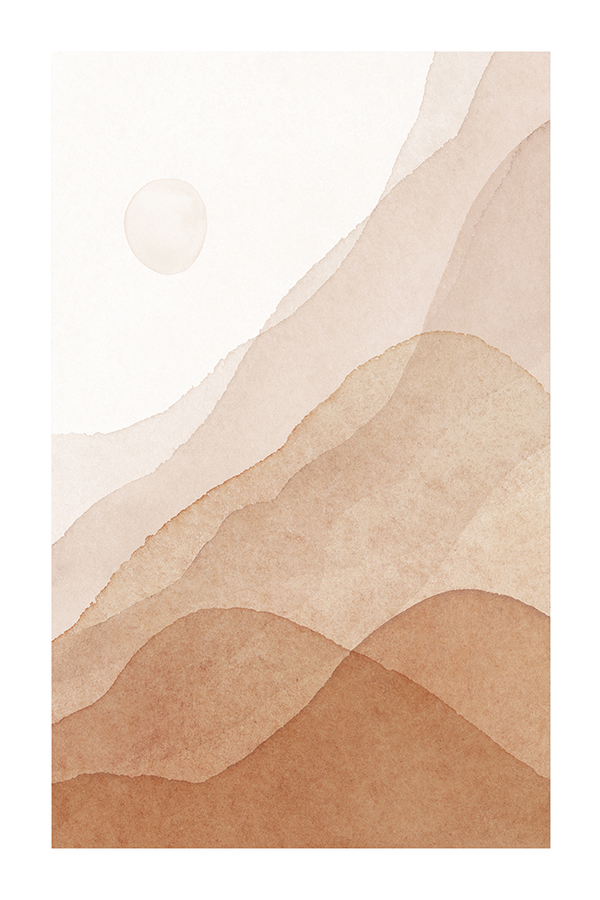 Watercolor Mountain Poster