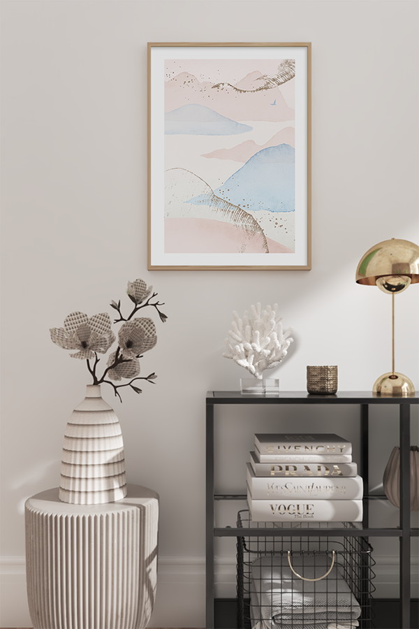 Light Watercolor Scenery Poster