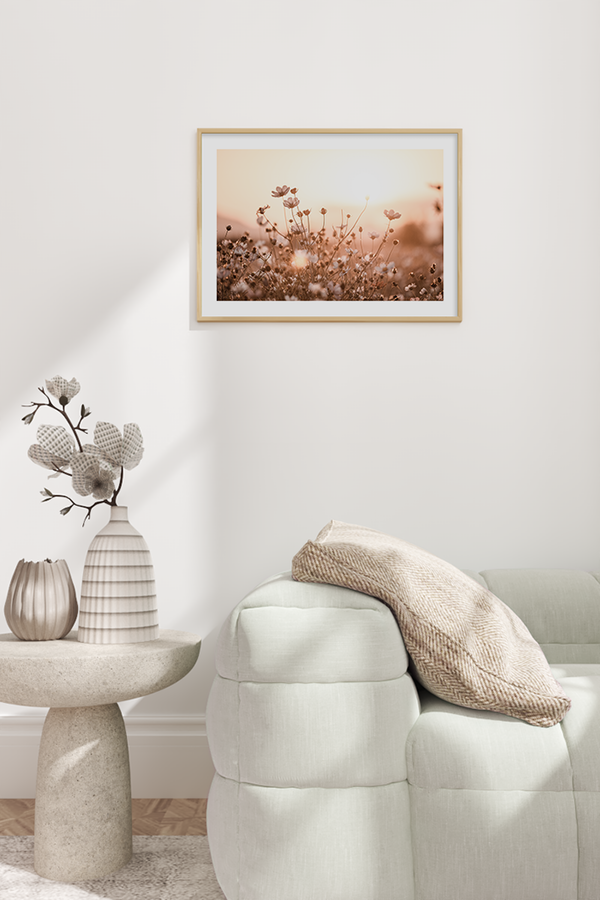 Sunset Flower Poster