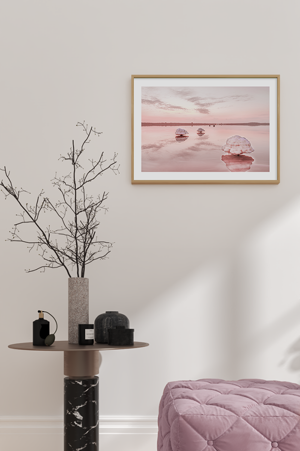 Pink Romantic Seascape Poster