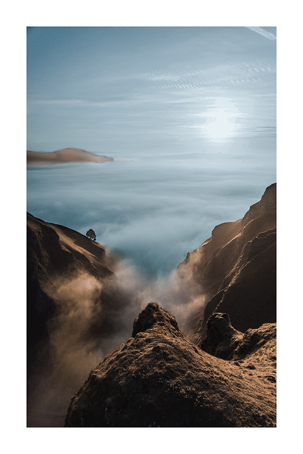 Fog Canyon Poster