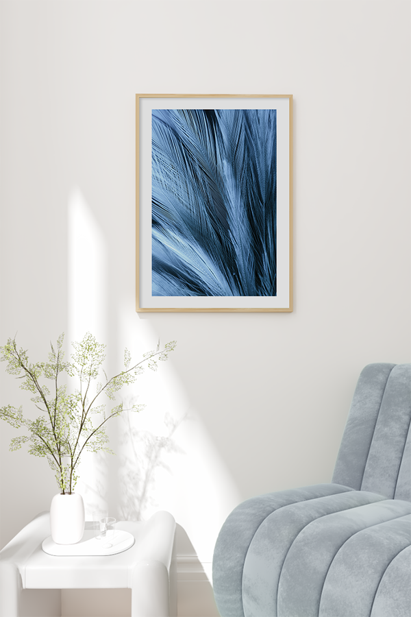 Blue Feather Poster