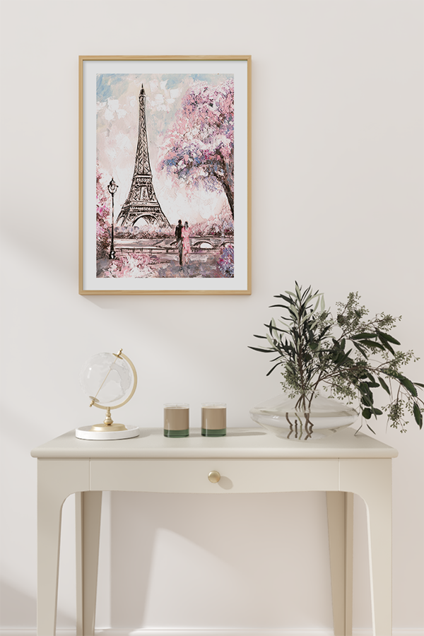 Paris City Drawing Poster