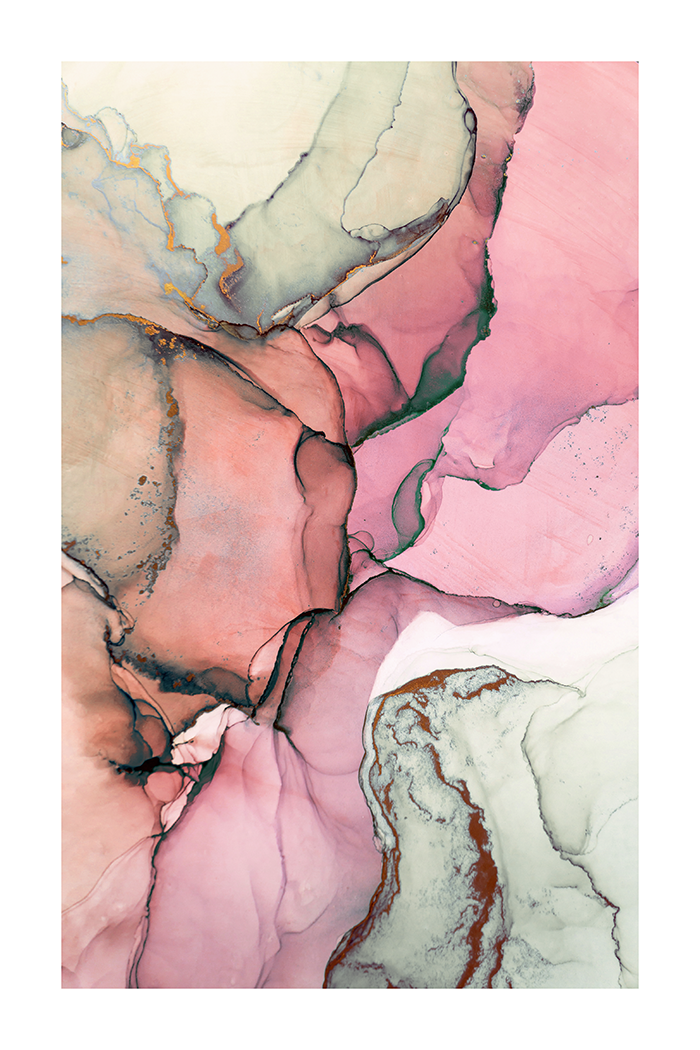 Watercolor Marble Texture Print