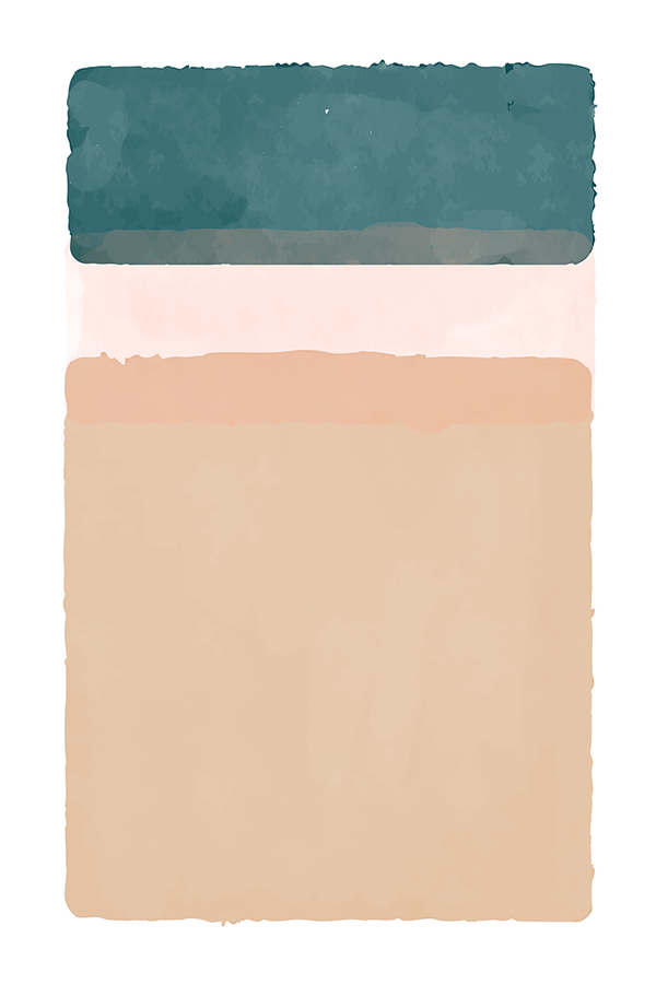 Cyan Pink Beige Poster