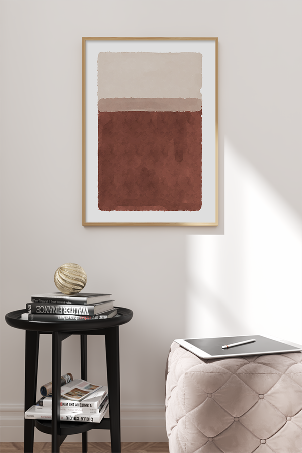 Beige Brown Poster