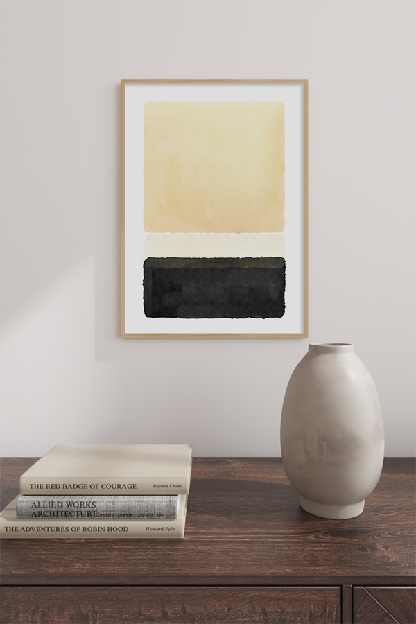 Yellow Light Black Poster