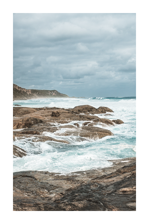 Stone Washed By Waves Poster