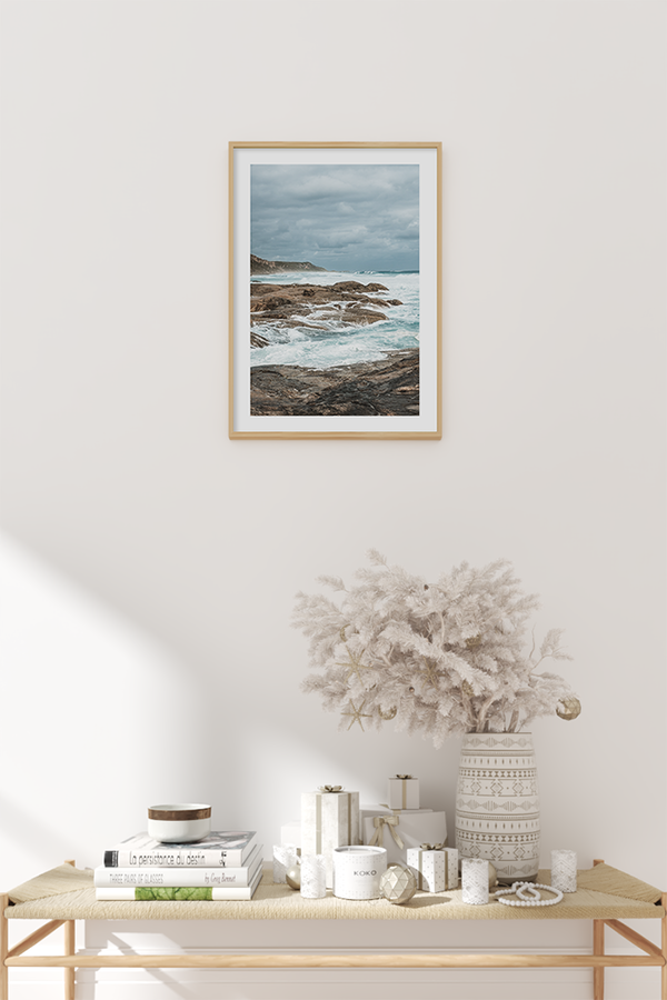 Stone Washed By Waves Poster